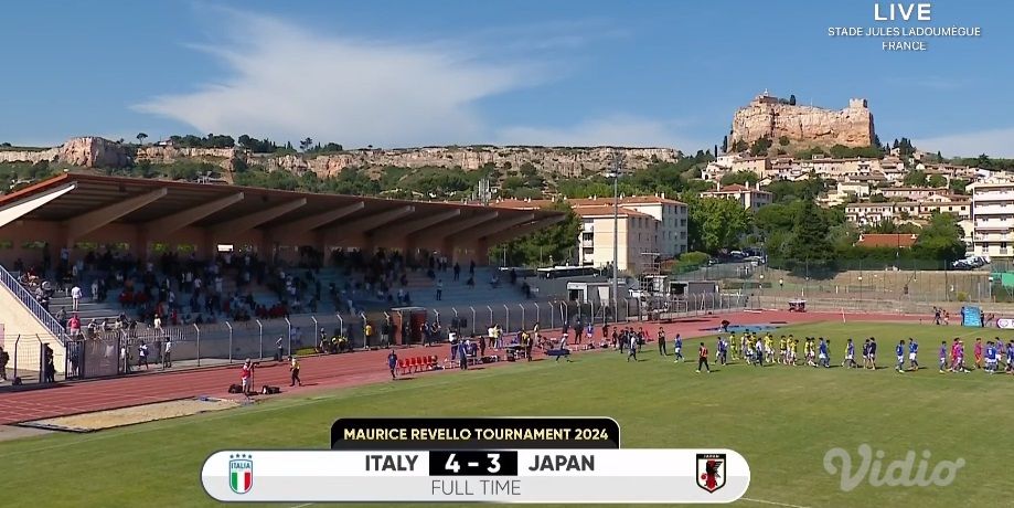 Italia menang dari Jepang di Toulon Cup 2024/Sumber SS Vidio.com