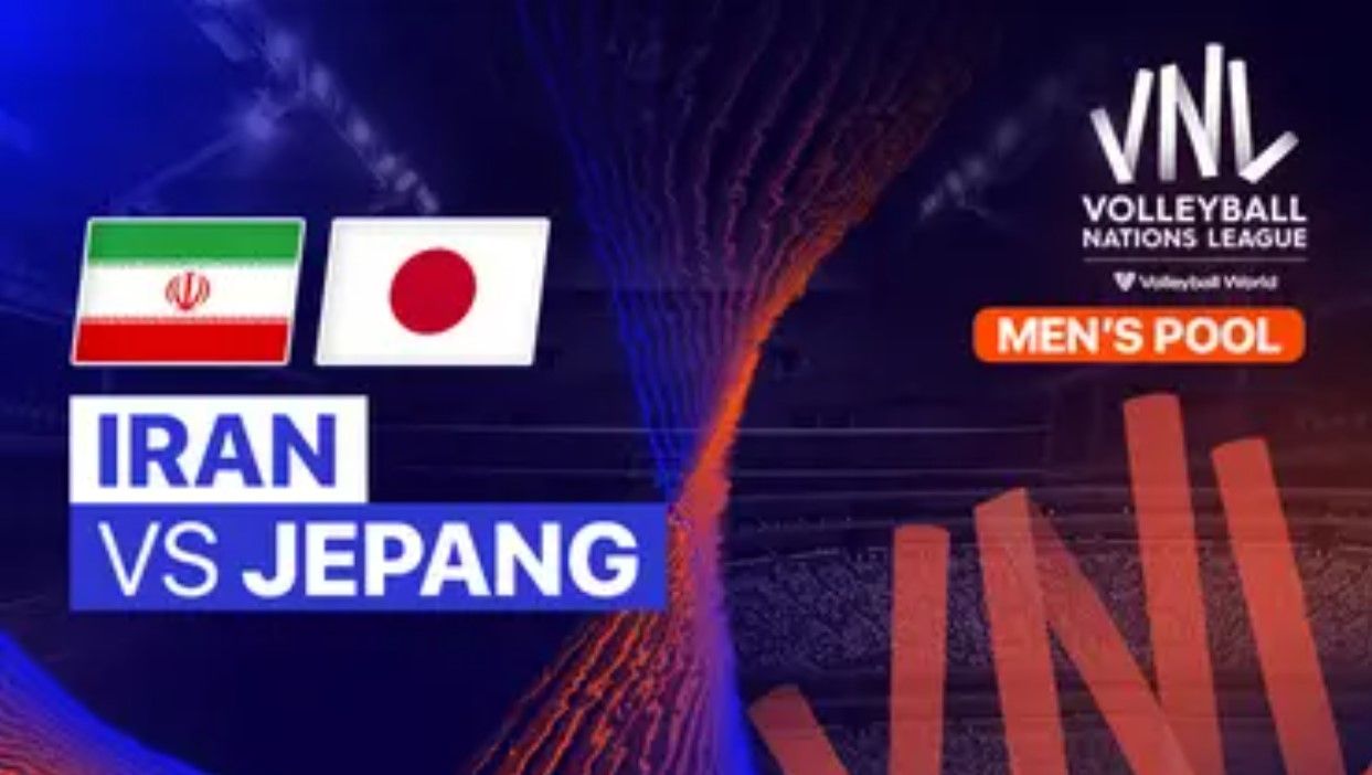 Jepang menghadapi Iran di pekan kedua VNL 2024 putra, Selasa (4/6/2024).