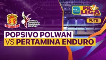 Popsivo Polwan menghadapi Pertamina Enduro di pekan kelima Proliga 2024, Kamis (6/6/2024).