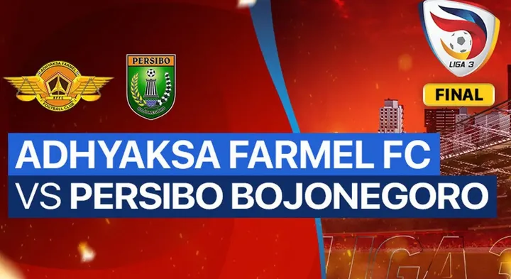 Farmel FC menghadapi Persibo Bojonegoro di final Liga 3 2023/2024, Jumat (7/6/2024) siang WIB.