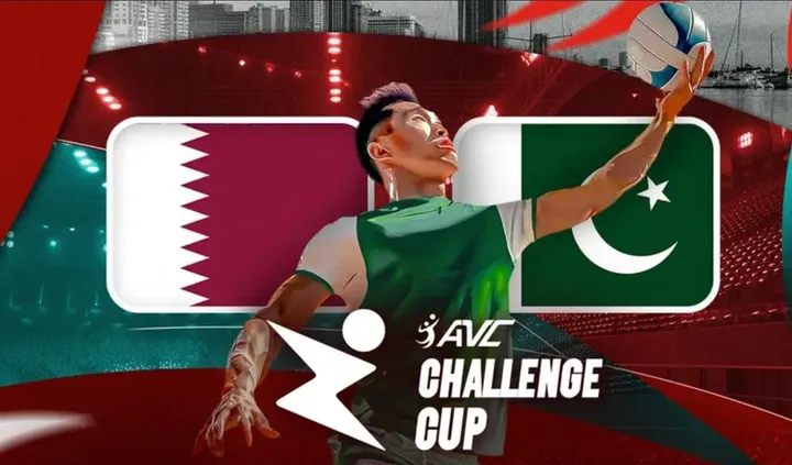 Qatar menghadapi Pakistan di final AVC Challenge Cup 2024, Minggu (9/6/2024).