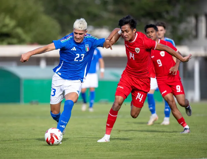 Timnas Indonesia dipastikan tanpa poin di fase grup Toulon Cup 2024 usai digebuk Italia 1-0 pada maychday keempat yang digelar Rabu (12/6/2024) malam WIB.