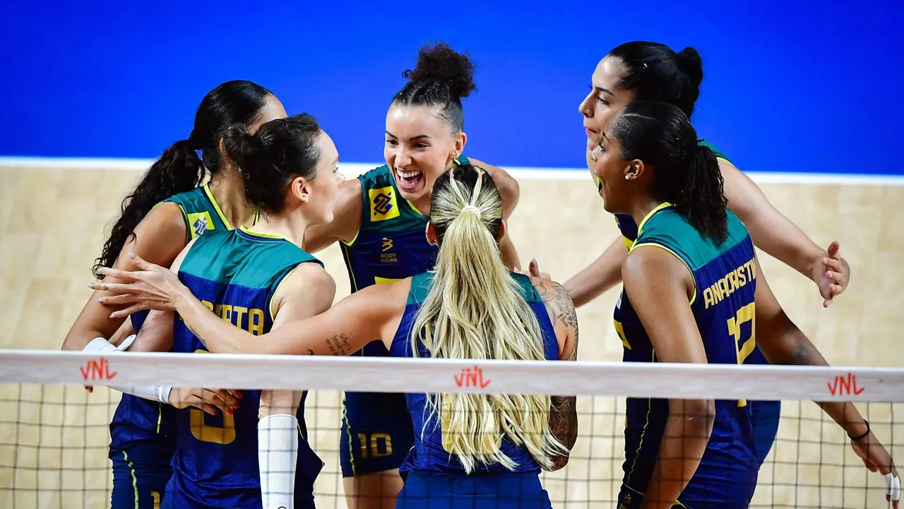 Hasil VNL 2024: Brasil Bikin Bulgaria Kian Tertanam di Dasar Jurang