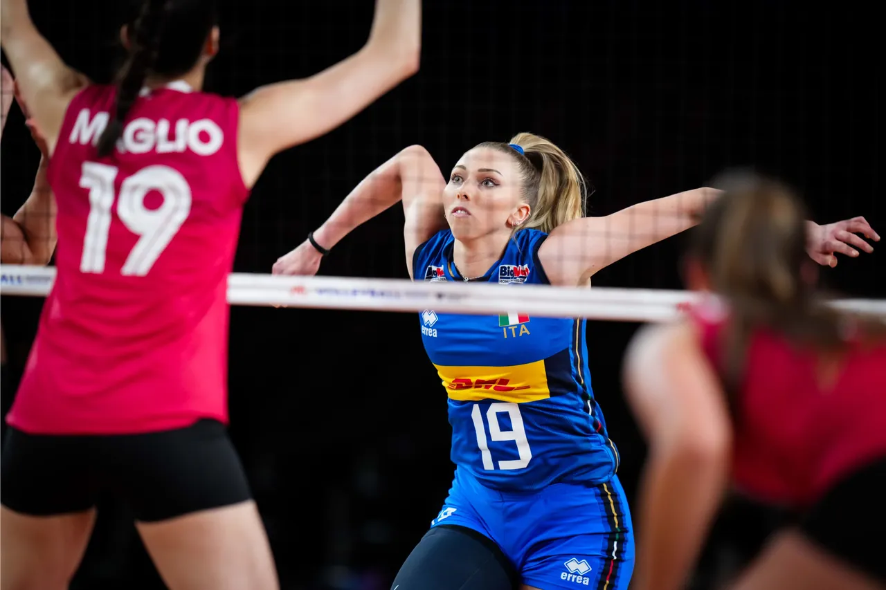 Italia vs Korea Selatan di VNL 2024