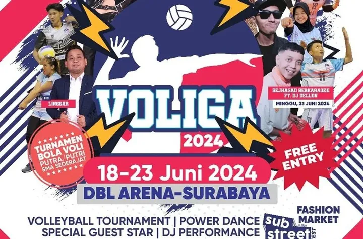 Voliga 2024 merupakan turnamen voli antar SMA/SMK se Jawa Timur/foto: IG Voliga Indonesia.