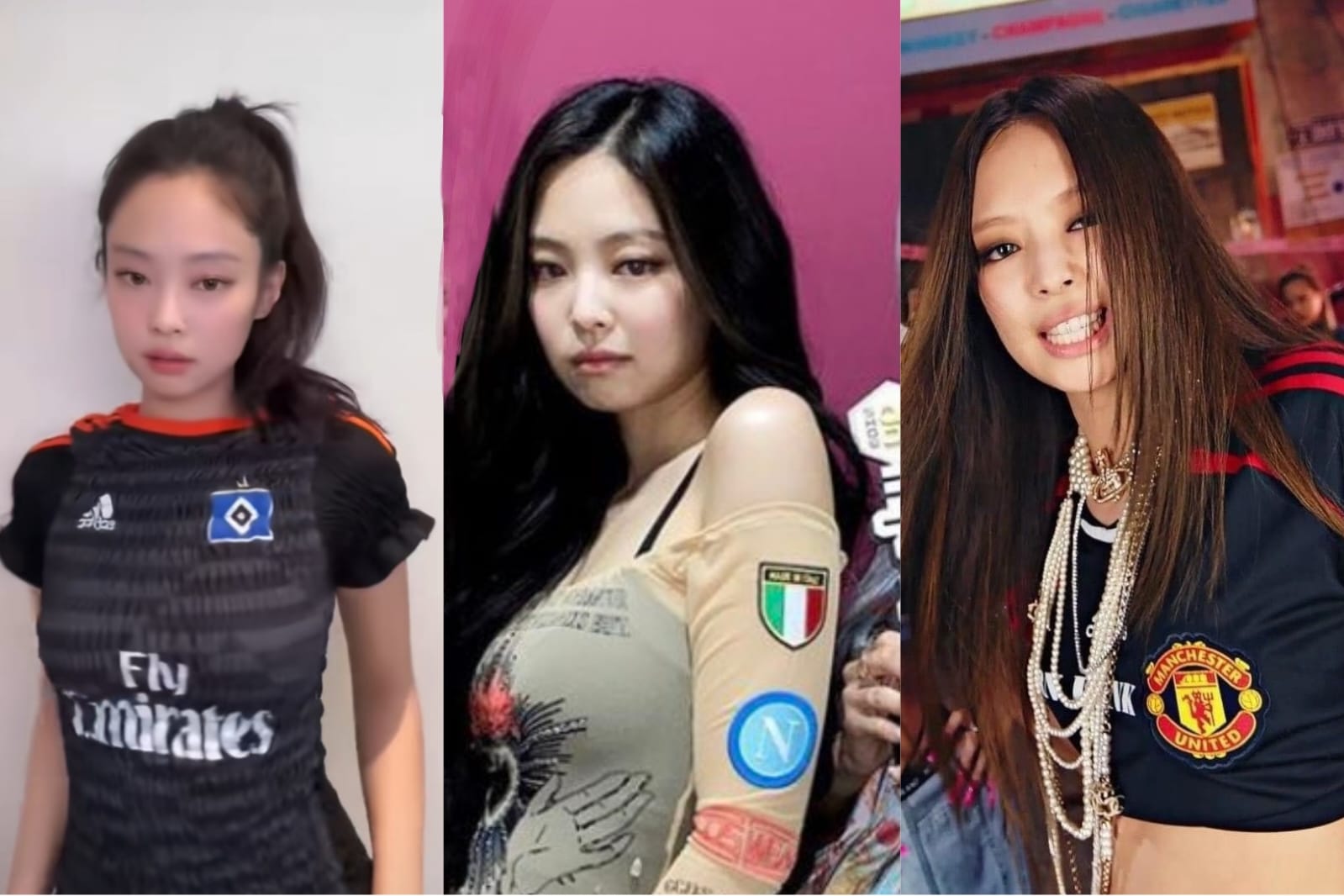 Jennie BLACKPINK sering tampil menggunakan jersey dan logo klub sepakbola Eropa, terbaru Hamburger SV/IG Jennie BLACKPINK.