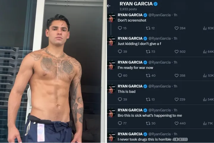 Ryan Garcia mengumumkan dirinya pensiun dari ring tinju di tengah kontroversi penggunaan doping/foto: IG dan Twitter Ryan Garcia.