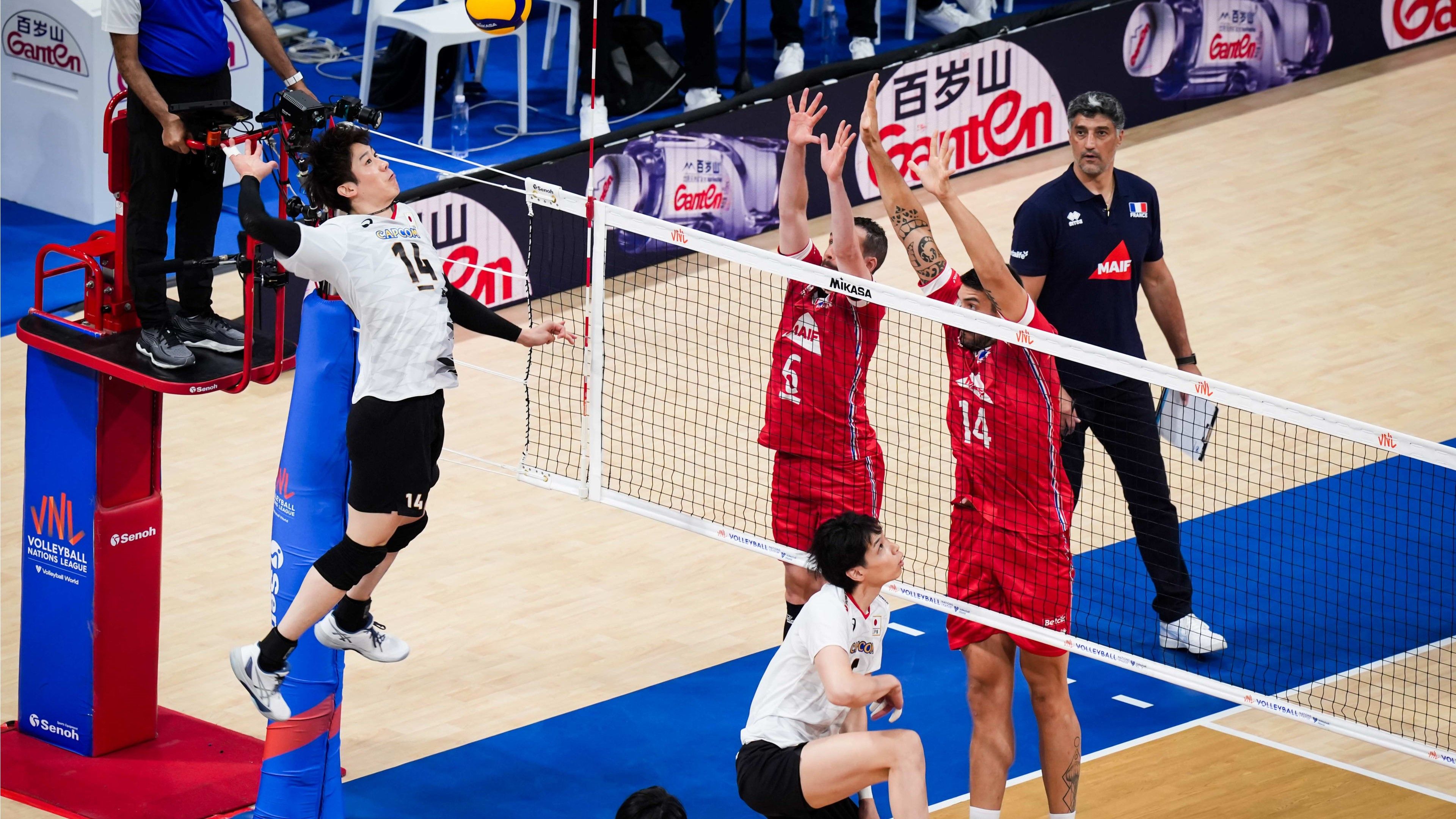 Berikut adalah link live streaming partai final Volleyball Nations League (VNL) 2024 Putra antara Jepang vs Prancis yang digelar Senin (1/7/2024) pukul 01.00 WIB.