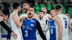 timnas voli putra serbia.jpg - Timnas voli putra Serbia bersaing untuk mendapatkan tiket ke Olimpiade 2024 Paris dengan Kuba/foto: Volleyball World.