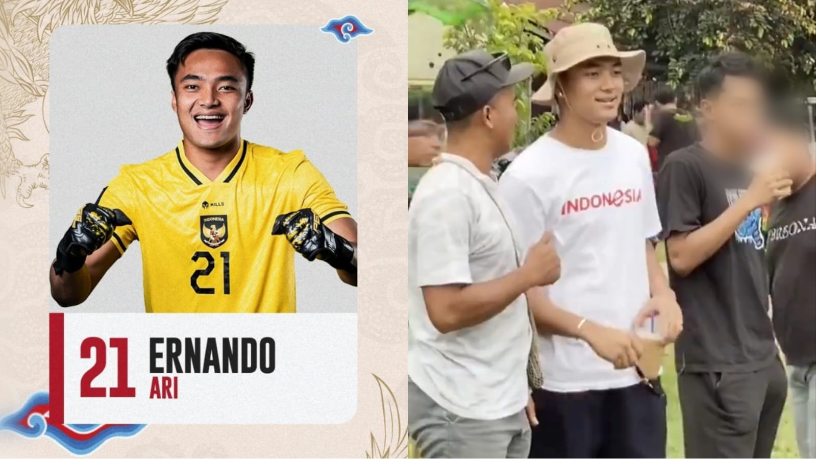 Kiper Timnas Indonesia, Ernando Ari, menghabiskan waktu liburannya dengan main burung.