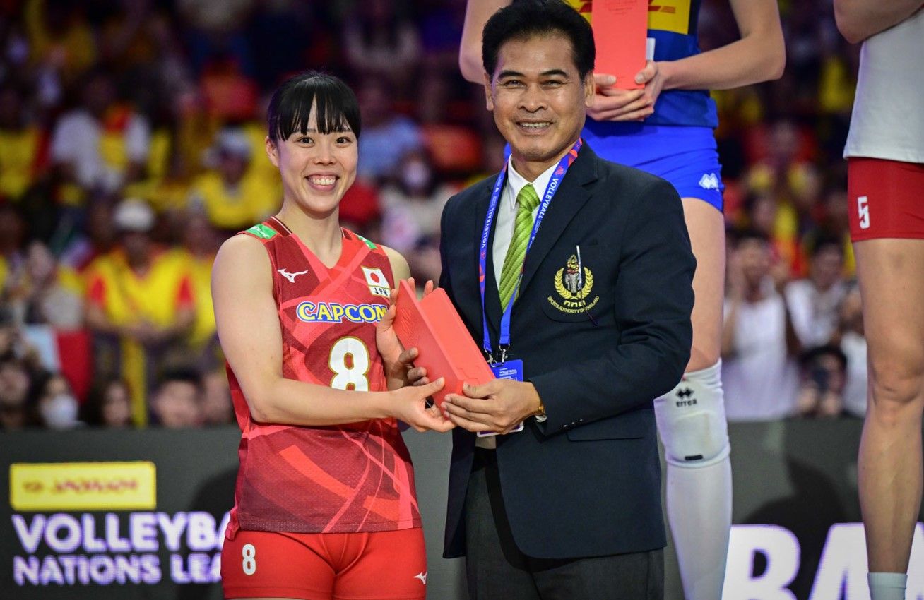 Manami Kojima, libero Jepang yang meraih penghargaan sebagai Best Libero di VNL 2024/foto: Volleyball World.