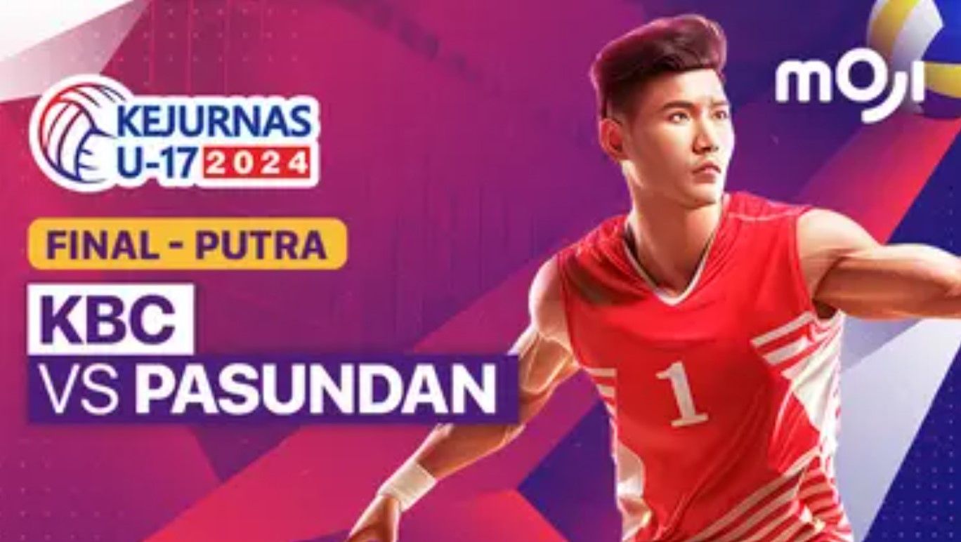 KBC Bali menghadapi Pasundan Bandung di final Kejurnas Voli U-17 2024, Minggu (30/6/2024).