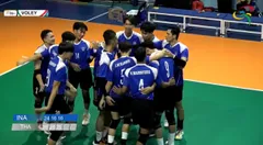 final voli asean putra.jpg - Tim voli putra Indonesia kalah 0-3 dari Thailand di final ASEAN University Games 2024, Senin (1/7/2024).