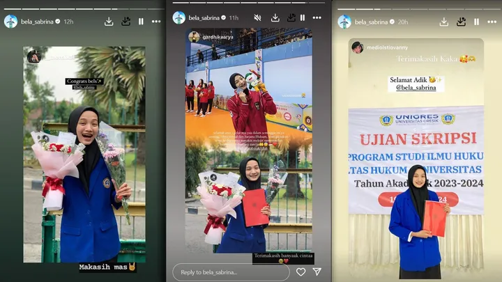 Usai Perkuat Indonesia di AUG 2024, Bela Sabrina Ikut Ujian Skripsi