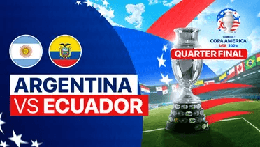 Argentina vs Ekuador di perempat final Copa America 2024/Sumber vidio.com