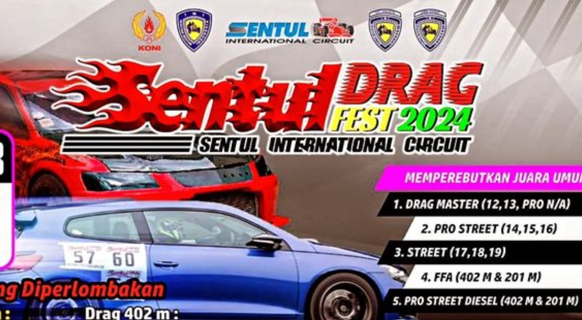 Sentul Drag Fest 2024 ronde tiga dijadwalkan berlangsung pada 6-7 Juli 2024/foto: IG Sentul Circuit.