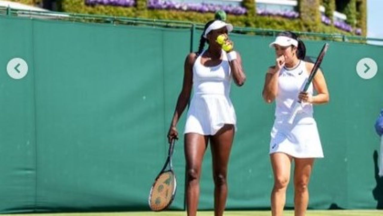 Aldila Sutjiadi dan Asia Muhammad di Wimbledon 2024/IG Aldila