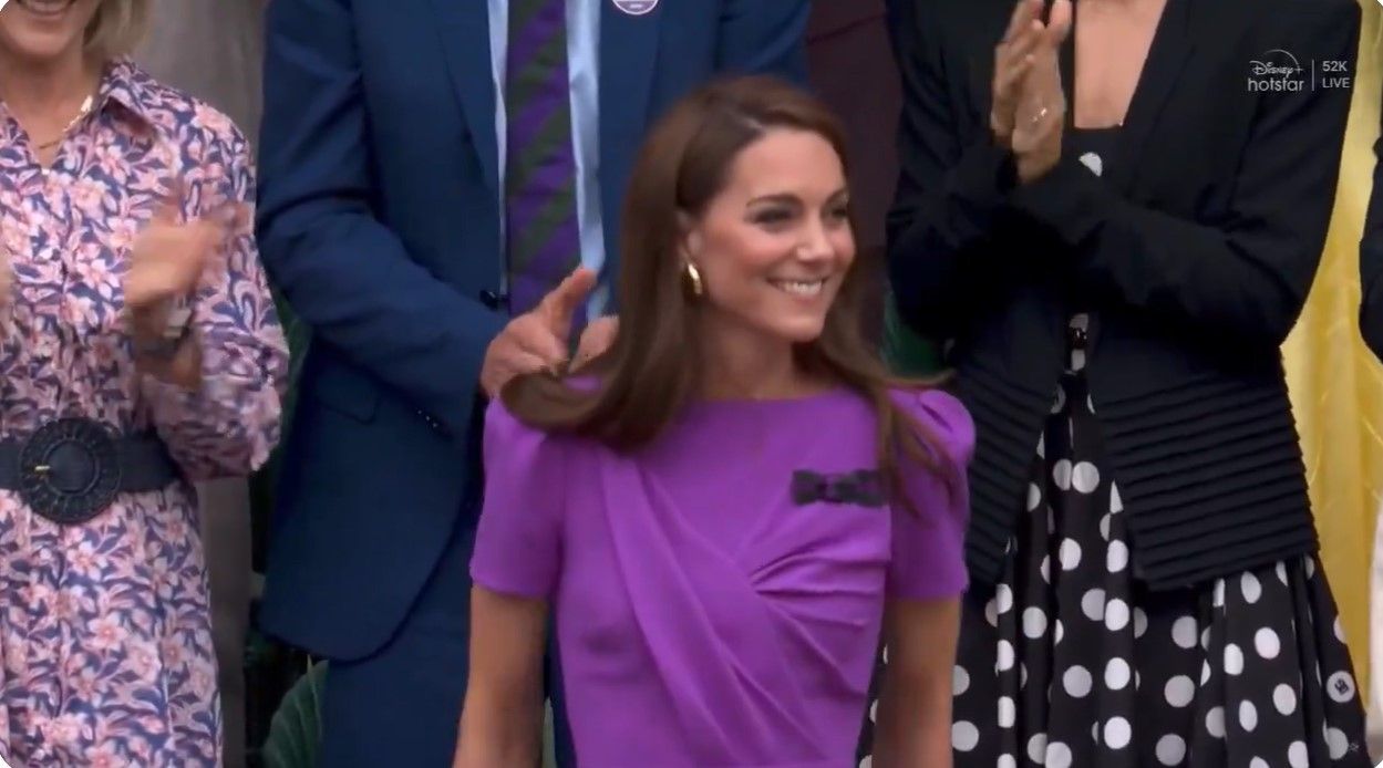 Princess of Wales, Kate Middleton, hadir di final Wimbledon tunggal putra, Minggu (14/7/2024).