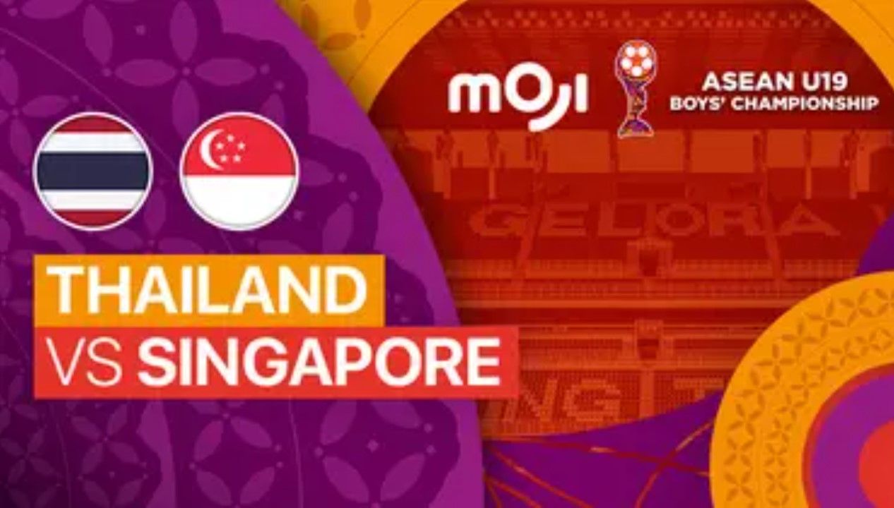 Thailand menghadapi Singapura di laga pertama Grup C Piala AFF U-19 2024/foto: Vidio.