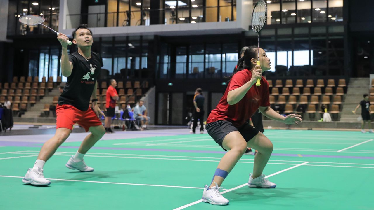 Ganda Campuran, Rinov Rivaldy/Pitha Haningtyas Mentari TC di Chambly/ Humas PBSI