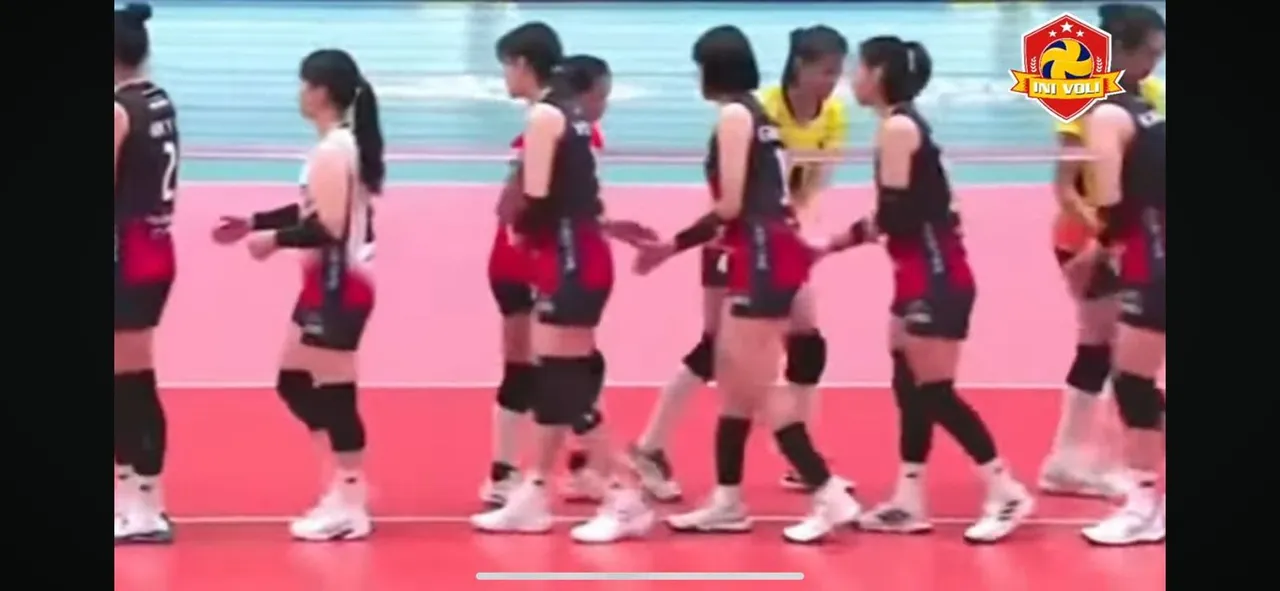 Pertandingan Red Sparks vs Shanghai Junior di Shanghai Volleyball Future Star Championship 2024