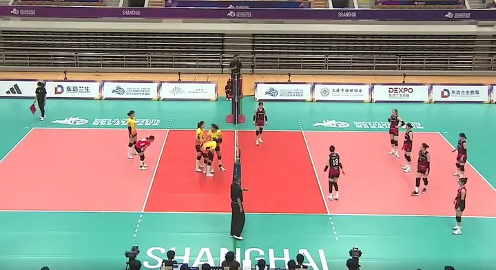 Red Sparks menang 3-1 atas Shanghai Junior di turnamen voli yang digelar di China, Senin (22/7/2024)/foto: Youtube Sport Center 1.