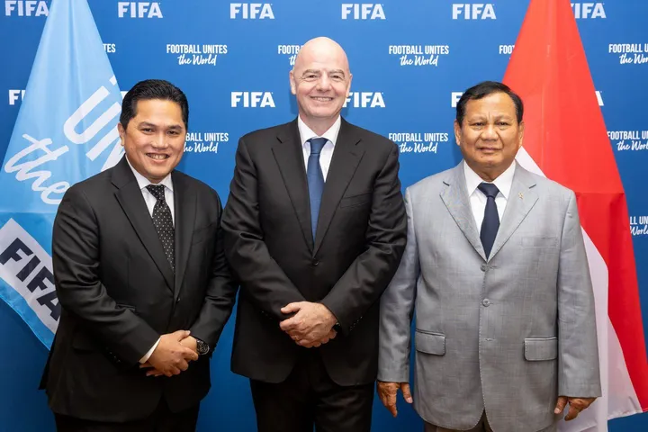 Erick Thohir dan Prabowo Subianto Bertemu dengan Presiden FIFA, Gianni Infantino