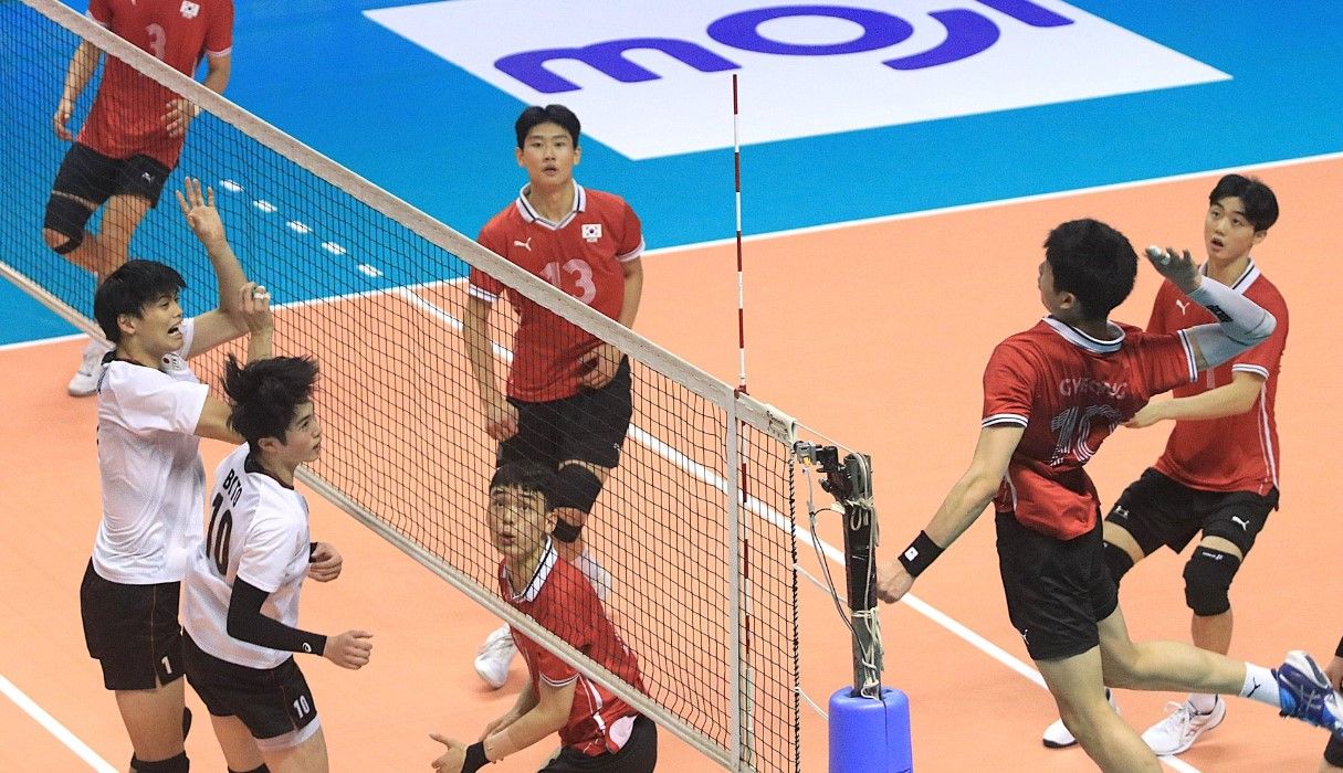 Korea Selatan lolos ke final AVC U-20 2024 putra usai kalahkan Jepang 3-2 di babak semifinal, Senin (29/7/2024)/foto: AVC.