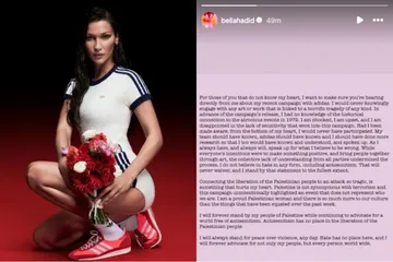 Respons Bella Hadid Soal Kontroversi Adidas di Olimpiade