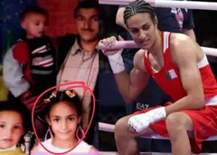 Imane Khelif - Petinju Aljazair Imane Khelif membuat heboh selama Olimpiade Paris 2024 karena dikira Transgender (Twitter/@ShaykhaSulaiman)