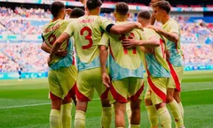 Spanyol U-23.jpeg - Timnas Spanyol U-23 lolos ke semifinal cabor sepakbola Olimpiade Paris 2024/foto: Twitter Sefutbol.