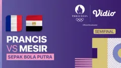 Prancis vs Mesir.webp - Prancis vs Mesir sepak bola Olimpiade/Sumber Vidio.com