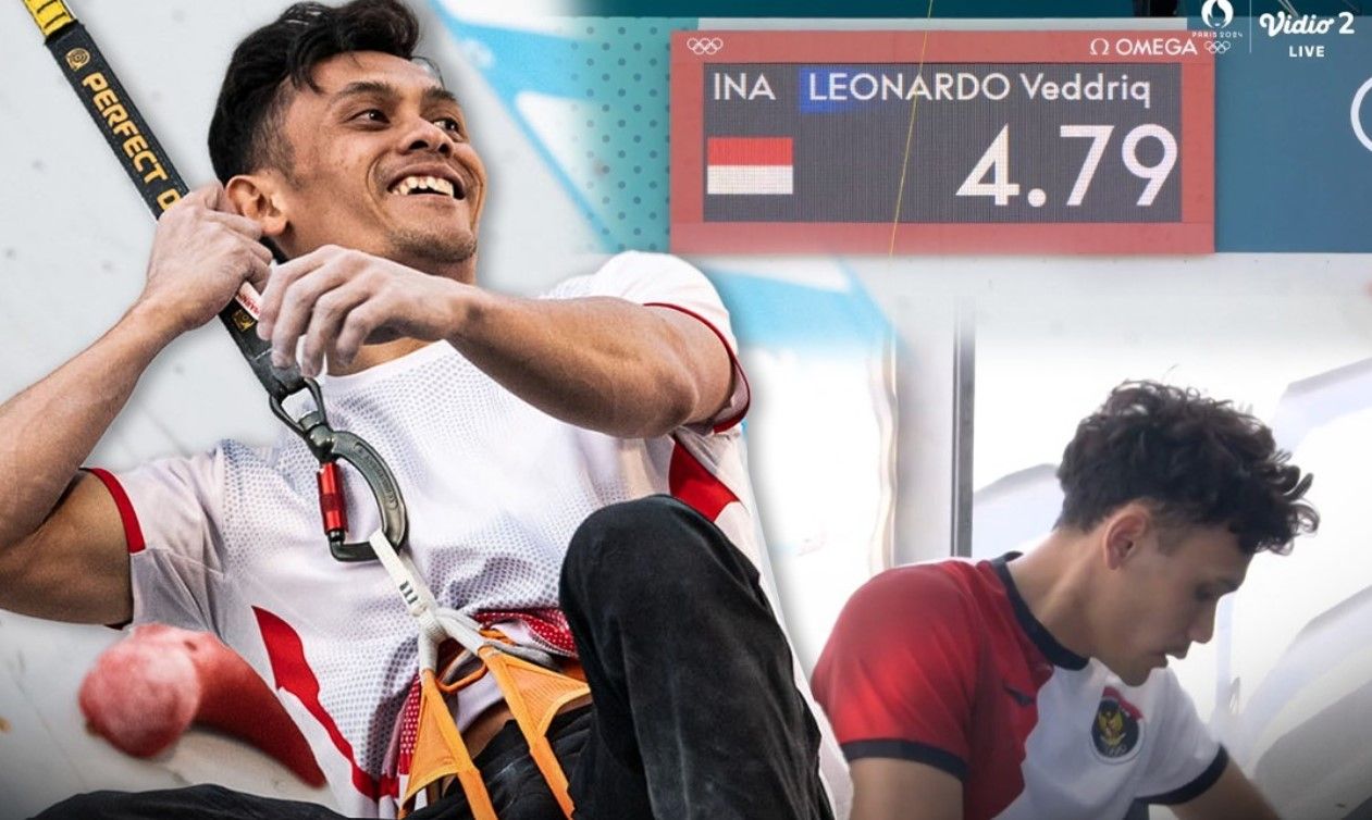 Veddriq Leonardo akan melawan Bassa Mawem di perempat final cabor panjat tebing nomor speed putra Olimpiade Paris 2024/foto: IG SportCorner.