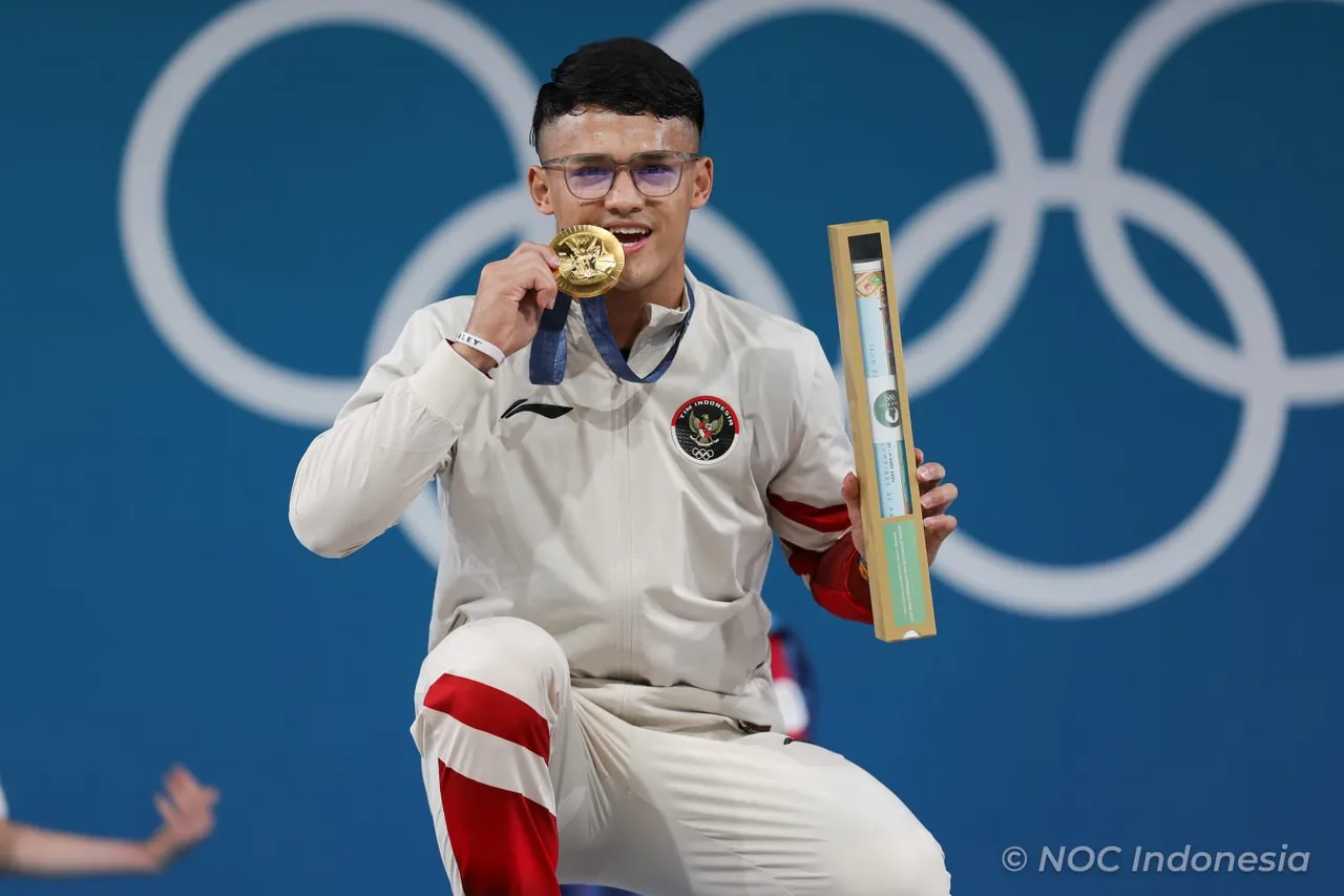 Rizky Juniansyah di Olimpiade Paris 2024/Foto: NOC Indonesia