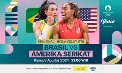 Link Live Streaming Semifinal Voli Olimpiade Putri, Brasil vs Amerika