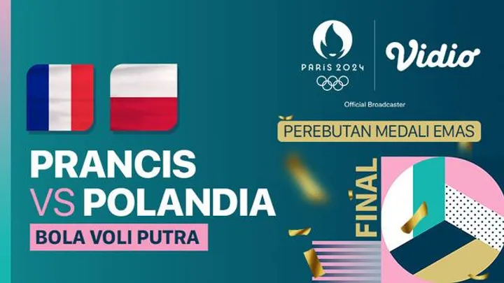 Link live streaming final voli Olimpiade Paris 2024 sektor putra yang akan mempertemukan Prancis vs Polandia (Vidio)