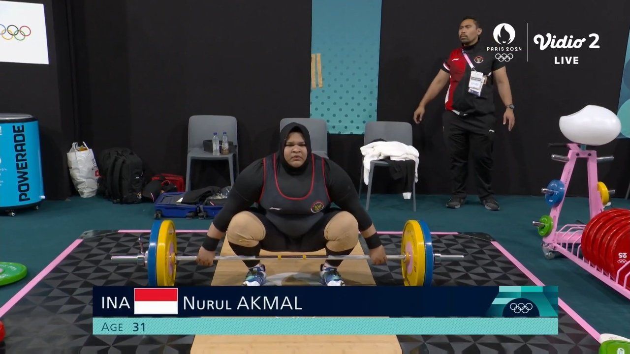 Nurul Akmal dipastikan gagal menyumbangkan medali untuk kontingen Indonesia dalam pertandingan angkat besi Olimpiade Paris 2024 nomor +81kg putri (Vidio)