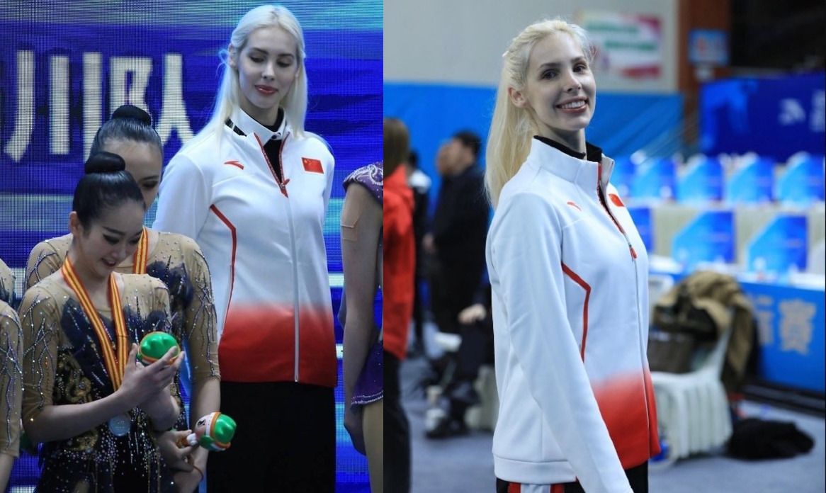 Anastasia Bliznyuk, atlet asal Rusia yang meraih medali emas di Olimpiade 2024, tapi sebagai pelatih/foto: Twitter BeijingDai.