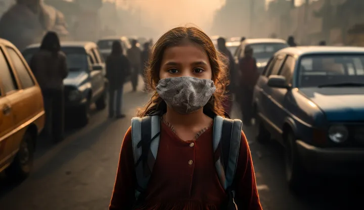 girl-wearing-face-mask-extreme-pollution - FREEPIK