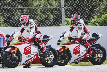 somkiat chantra dan mario aji.jpg - Somkiat Chantra dan Mario Aji tampil di Moto2 2024/foto: IG Honda Team Asia.