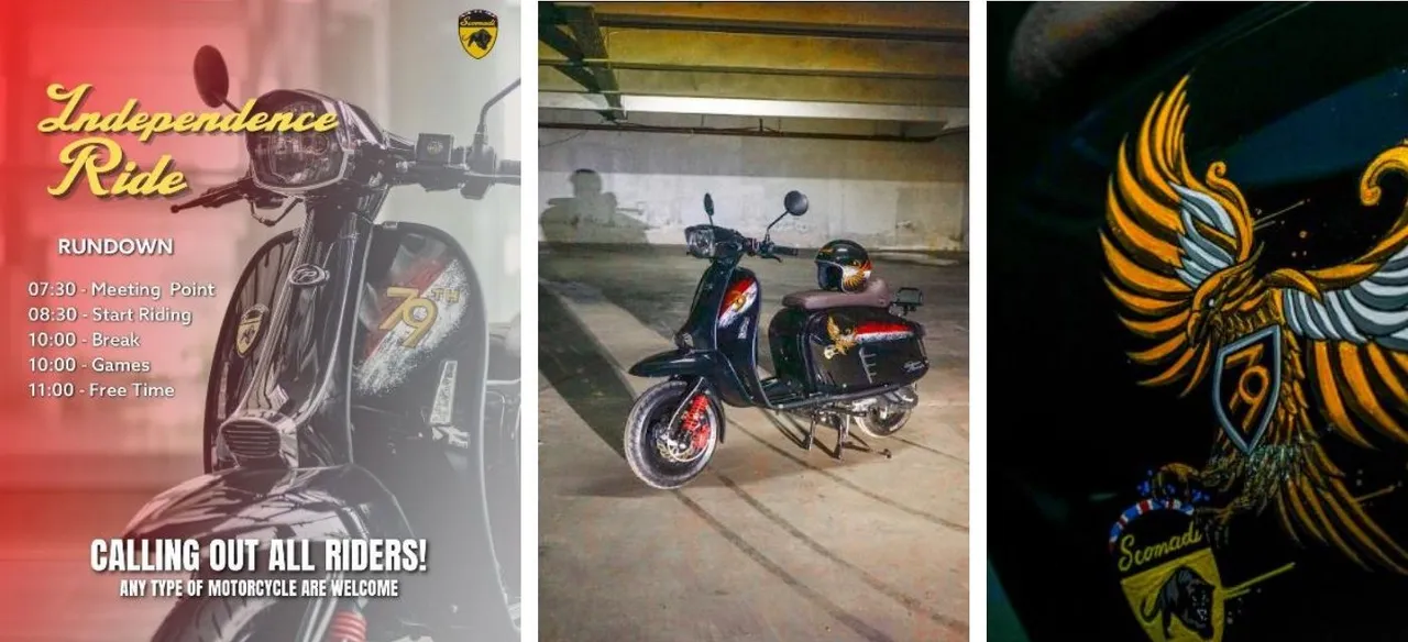 Rayakan HUT Ke-79 RI, Scomadi Ajak Pemotor Indonesia Riding Bareng