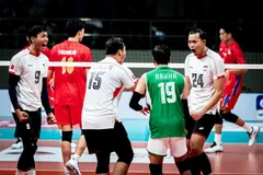 Tim voli putra Indonesia - Tim voli putra Indonesia saat berhadapan dengan Filipina di SEA V League 2024 leg pertama (PNVF Kimberly Pauig)