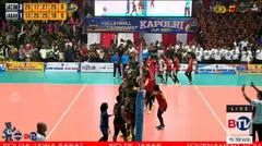 jatim vs jabar kapolri cup 2024.jpg - Tim voli putri Jawa Timur mengalahkan Jawa Tengah dengan skor 3-1 di Kapolri Cup 2024/foto: Youtube BTV.