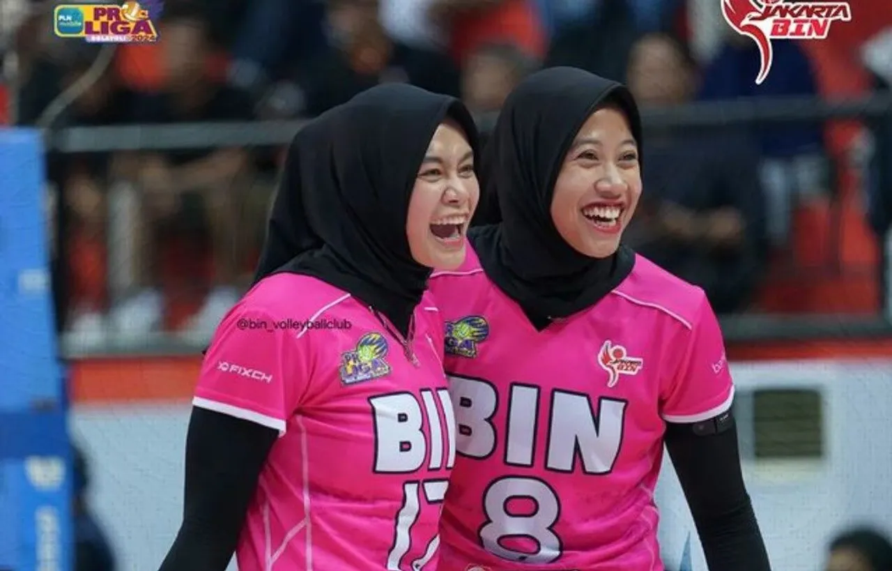 Wilda Nurfadhilah dan Megawati Hangestri memperkuat Jakarta BIN di Proliga 2024/foto: IG Bin Volleyball.