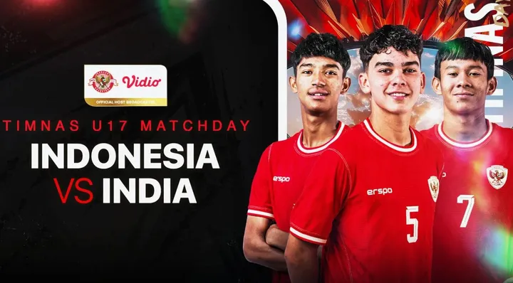 Timnas Indonesia U-17 menghadapi India di Stadion Kapten I Wayan Dipta/foto: Vidio.