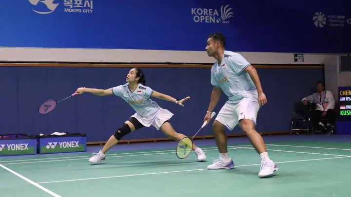 Rehan Naufal Kusharjanto/Lisa Ayu Kusumawati di Korea Open 2024/ Media PBSI