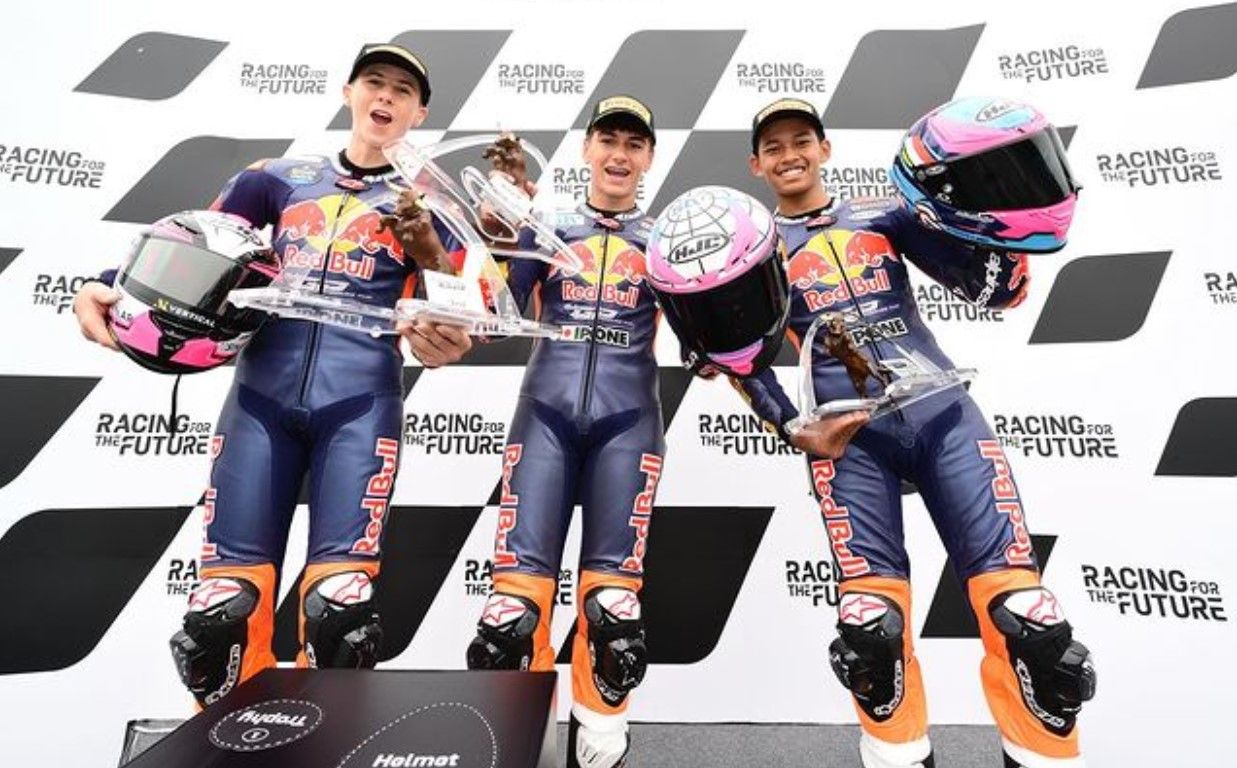 Veda Ega Pratama berhasil podium di Red Bull Rookies Cup 2024 seri Austria/foto: IG Veda Ega Pratama.