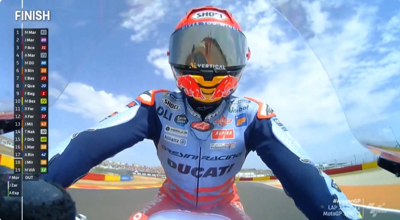 Marc Marquez menangi sprint race MotoGP Aragon 2024/foto: MotoGP.