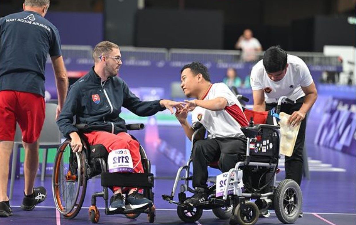 Atlet Boccia Indonesia, Muhammad Afrizal Syafa, saat tampil di Paralimpiade Paris 2024/foto: IG NPC Indonesia.