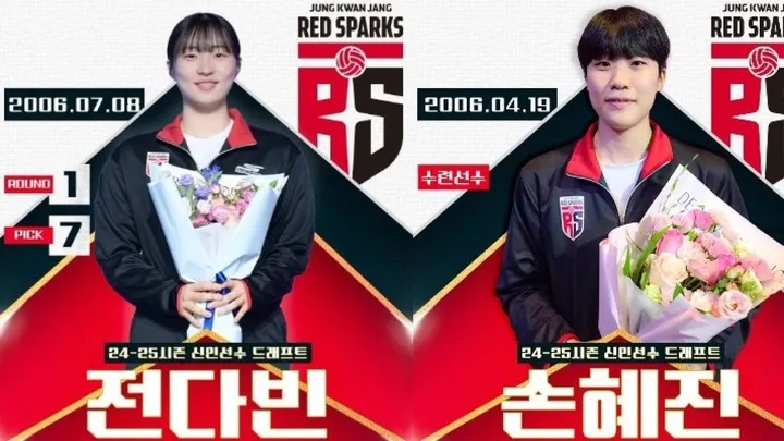 Update Roster Red Sparks usai Kedatangan Dua Rookie Baru